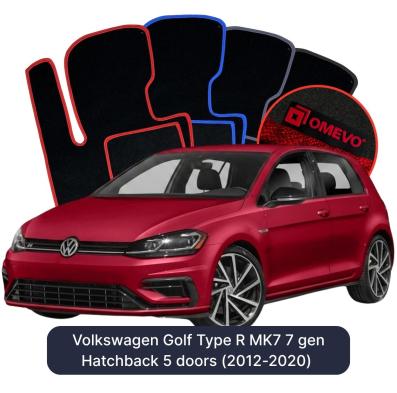 Velurové autokoberce OMEVO pro Volkswagen Golf Type R MK7 7 gen Hatchback 5 dveří (2012-2020)