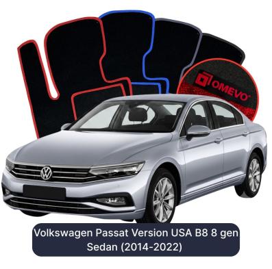 Velurové autokoberce OMEVO pro Volkswagen Passat USA verze B8 8. gen Sedan (2014-2022)