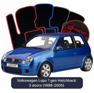 Velurové autokoberce OMEVO pro Volkswagen Lupo 1 gen Hatchback 3 dveře (1998-2005)