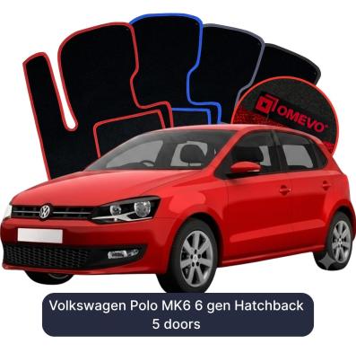 Velurové autokoberce OMEVO pro Volkswagen Polo MK6 6 gen Hatchback 5 dveří (2017-2024)