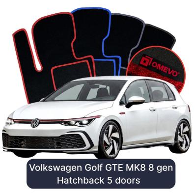 Velurové autokoberce OMEVO pro Volkswagen Golf GTE MK8 8 gen Hatchback 5 dveří (2019-2025)