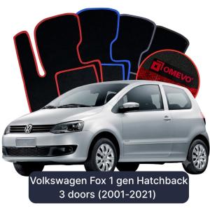 Velurové autokoberce OMEVO pro Volkswagen Fox 1 gen Hatchback 3 dveře (2001-2021)