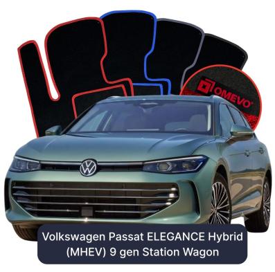 Velurové autokoberce OMEVO pro Volkswagen Passat ELEGANCE Hybryda (MHEV) 9 gen Kombi (2024-2025)