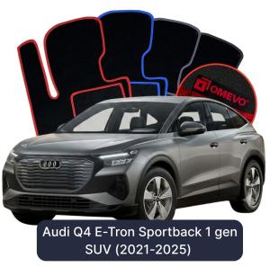 Velurové autokoberce OMEVO pro Audi Q4 E-Tron Sportback 1 gen SUV (2021-2025)