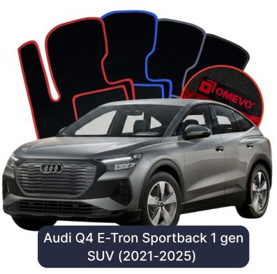 Velurové autokoberce OMEVO pro Audi Q4 E-Tron Sportback 1 gen SUV (2021-2025)