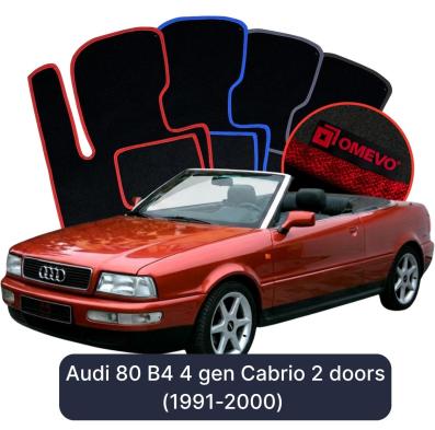 Velurové autokoberce OMEVO pro Audi 80 B4 4 gen Cabrio 2 dveře (1991-2000)