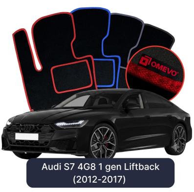 Velurové autokoberce OMEVO pro Audi S7 4G8 1 gen Liftback (2012-2017)