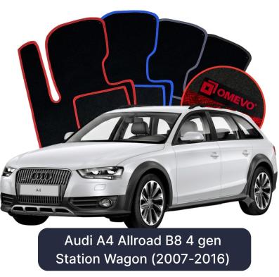 Velurové autokoberce OMEVO pro Audi A4 Allroad B8 4 gen Kombi (2007-2016)
