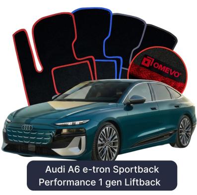 Velurové autokoberce OMEVO pro Audi A6 e-tron Sportback Performance 1 gen Liftback (2024-2025)