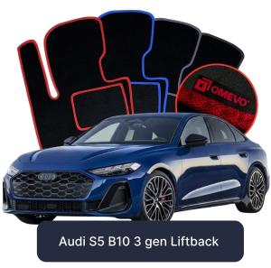 Velurové autokoberce OMEVO pro Audi S5 B10 3 gen Liftback (2024-2025)