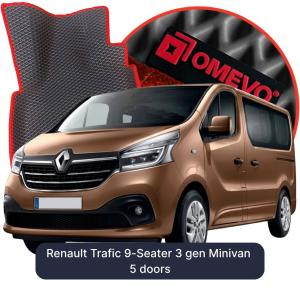 OMEVO 5D Pro Koberečky do Renault Trafic 9-místný 3 gen Minivan 5 dveře (2014-2026)