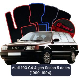 Velurové autokoberce OMEVO pro Audi 100 C4 4 gen Sedan 5 dveří (1990-1994)