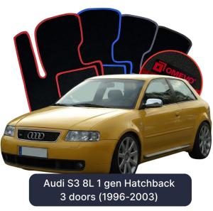 Velurové autokoberce OMEVO pro Audi S3 8L 1 gen Hatchback 3 dveře (1996-2003)
