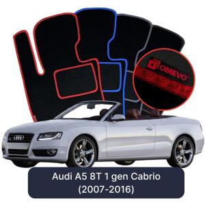 Velurové autokoberce OMEVO pro Audi A5 8T 1 gen Cabrio (2007-2016)