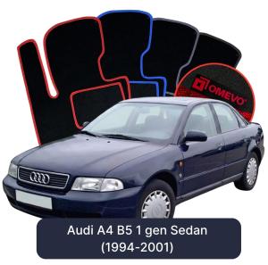 Velurové autokoberce OMEVO pro Audi A4 B5 1 gen Sedan (1994-2001)