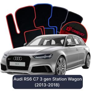 Velurové autokoberce OMEVO pro Audi RS6 C7 3 gen Kombi (2013-2018)
