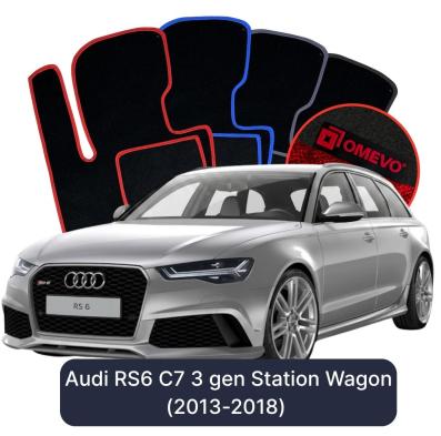Velurové autokoberce OMEVO pro Audi RS6 C7 3 gen Kombi (2013-2018)