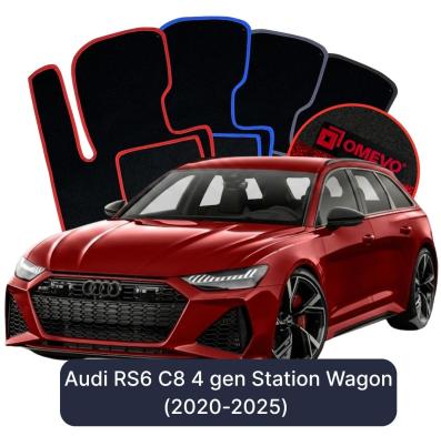 Velurové autokoberce OMEVO pro Audi RS6 C8 4 gen Kombi (2020-2025)