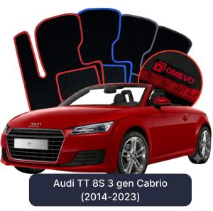 Velurové autokoberce OMEVO pro Audi TT 8S 3 gen Cabrio (2014-2023)