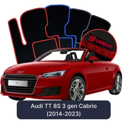 Velurové autokoberce OMEVO pro Audi TT 8S 3 gen Cabrio (2014-2023)