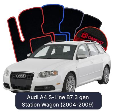 Velurové autokoberce OMEVO pro Audi A4 S-Line B7 3 gen Kombi (2004-2009)
