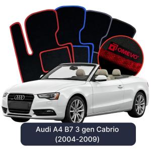 Velurové autokoberce OMEVO pro Audi A4 B7 3 gen Cabrio (2004-2009)