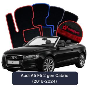 Velurové autokoberce OMEVO pro Audi A5 F5 2 gen Cabrio (2016-2024)