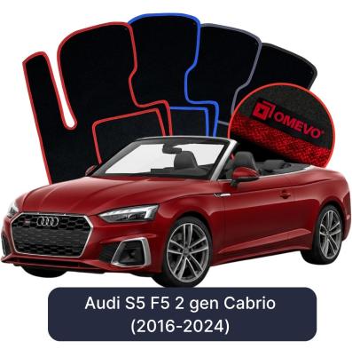 Velurové autokoberce OMEVO pro Audi S5 F5 2 gen Cabrio (2016-2024)