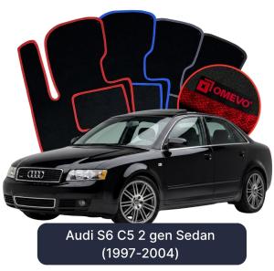 Velurové autokoberce OMEVO pro Audi S6 C5 2 gen Sedan (1997-2004)