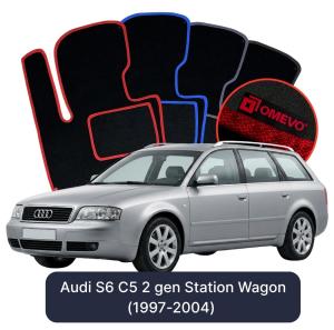 Velurové autokoberce OMEVO pro Audi S6 C5 2 gen Kombi (1997-2004)