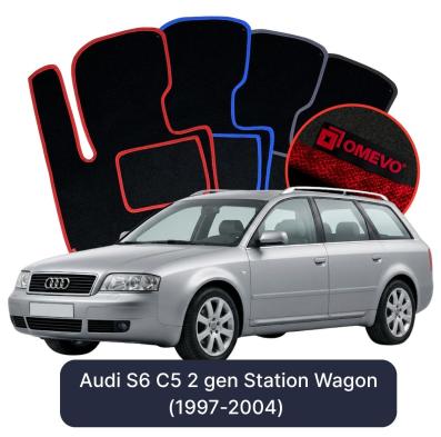 Velurové autokoberce OMEVO pro Audi S6 C5 2 gen Kombi (1997-2004)