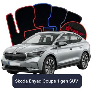 Velurové autokoberce OMEVO pro Škoda Enyaq Coupe 1 gen SUV (2020-2025)