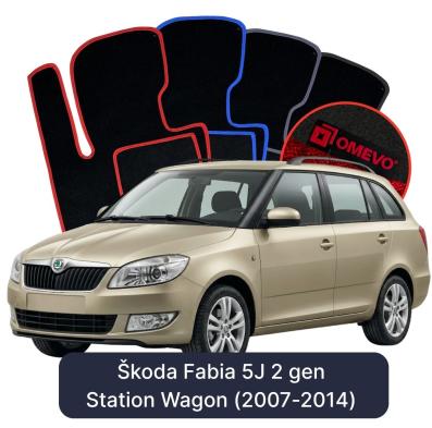Velurové autokoberce OMEVO pro Škoda Fabia 5J 2 gen Kombi (2007-2014)