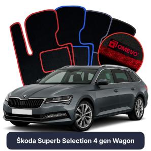 Velurové autokoberce OMEVO pro Škoda Superb Selection  4 gen Kombi (2023-2025)