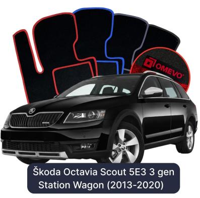 Velurové autokoberce OMEVO pro Škoda Octavia Scout 5E3 3 gen Kombi (2013-2020)