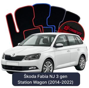 Velurové autokoberce OMEVO pro Škoda Fabia NJ 3 gen Kombi (2014-2021)