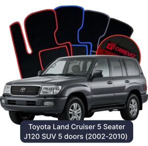Velurové autokoberce OMEVO pro Toyota Land Cruiser 5 místný J120 SUV 5 dveří (2002-2010)