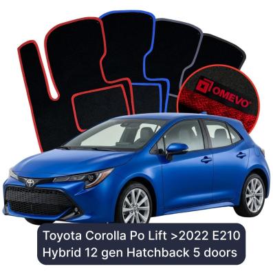 Velurové autokoberce OMEVO pro Toyota Corolla faceliftovaná verze (od roku 2022) E210 Hybridní 12 gen Hatchback 5 dveří (2018-2025)