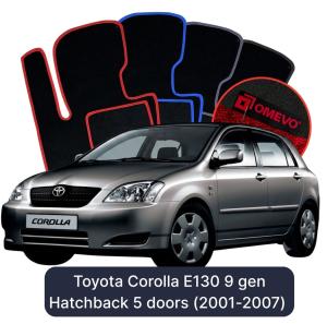 Velurové autokoberce OMEVO pro Toyota Corolla E130 9 gen Hatchback 5 dveří (2001-2007)