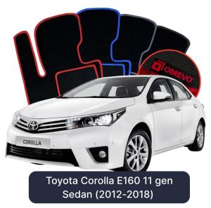 Velurové autokoberce OMEVO pro Toyota Corolla E160 11 gen Sedan (2012-2018)