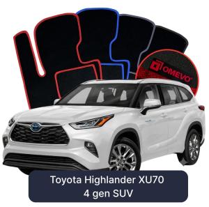 Velurové autokoberce OMEVO pro Toyota Highlander XU70 4 gen SUV (2019-2025)