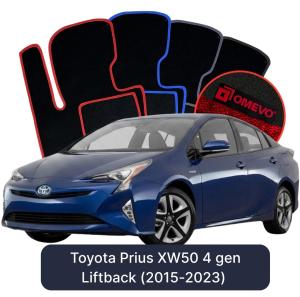 Velurové autokoberce OMEVO pro Toyota Prius XW50 4 gen Liftback (2015-2023)