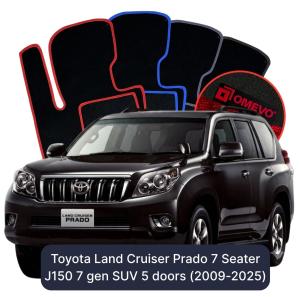 Velurové autokoberce OMEVO pro Toyota Land Cruiser Prado 7místný J150 7 gen SUV 5dveřový (2009–2025)
