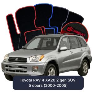 Velurové autokoberce OMEVO pro Toyota RAV 4 XA20 2 gen SUV (2000-2005)