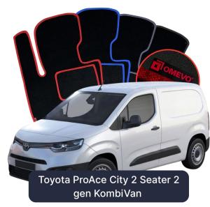 Velurové autokoberce OMEVO pro Toyota ProAce City 2-místný 2 gen KombiVan (2019-2025)