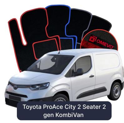 Velurové autokoberce OMEVO pro Toyota ProAce City 2-místný 2 gen KombiVan (2019-2025)