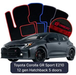 Velurové autokoberce OMEVO pro Toyota Corolla GR Sport E210 12 gen Hatchback 5dveřový (2018-2025)