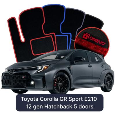 Velurové autokoberce OMEVO pro Toyota Corolla GR Sport E210 12 gen Hatchback 5dveřový (2018-2025)
