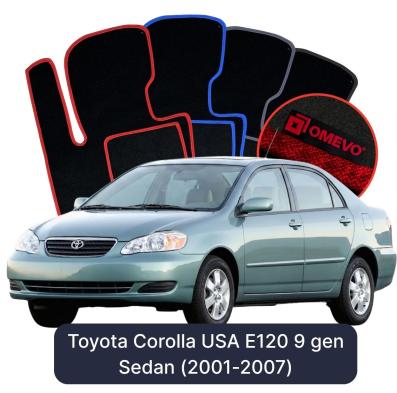 Velurové autokoberce OMEVO pro Toyota Corolla USA E120 9 gen Sedan (2001-2007)