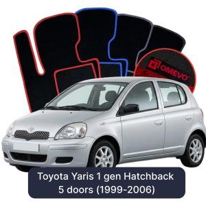 Velurové autokoberce OMEVO pro Toyota Yaris 1 gen Hatchback 5 dveří (1999-2006)